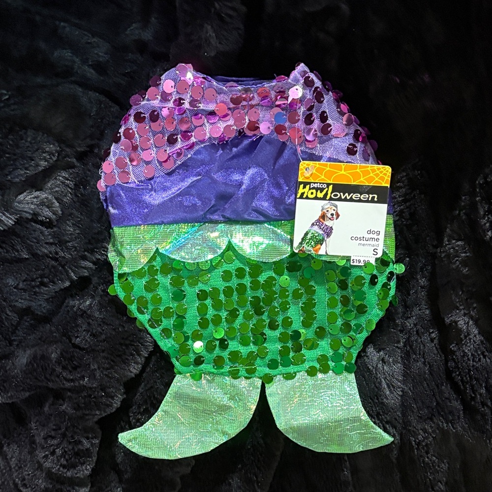 Mermaid Dog Costume - Purple and Green